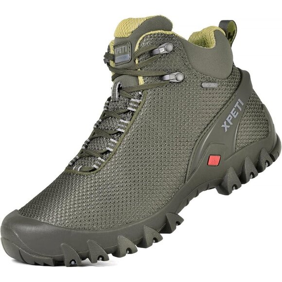 〽️Men\'s Grey Xpety Terra Mid Waterproof Rubber Sole Hiking Boots main image 6